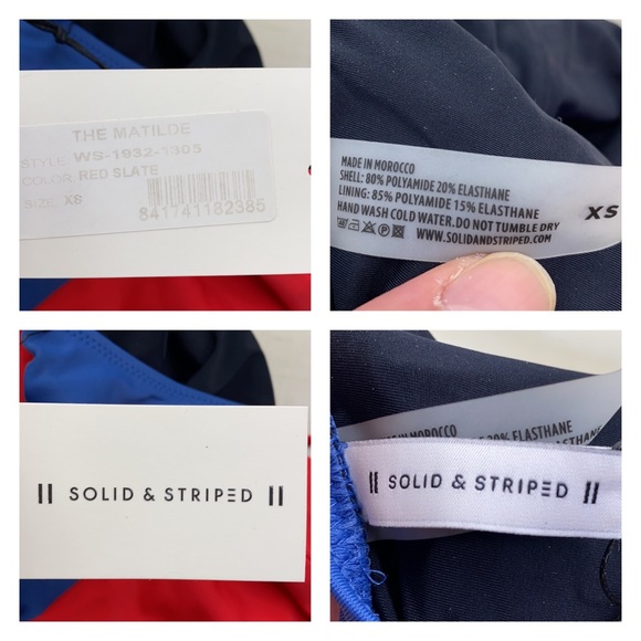 SOLID & STRIPED Matilde Swimsuit In Red/slate NWT - Picture 11 of 12